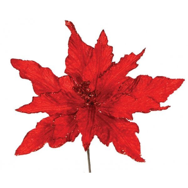 Χριστουγεννιάτικο Λουλούδι Κόκκινο, Υφασμάτινο (25cm)